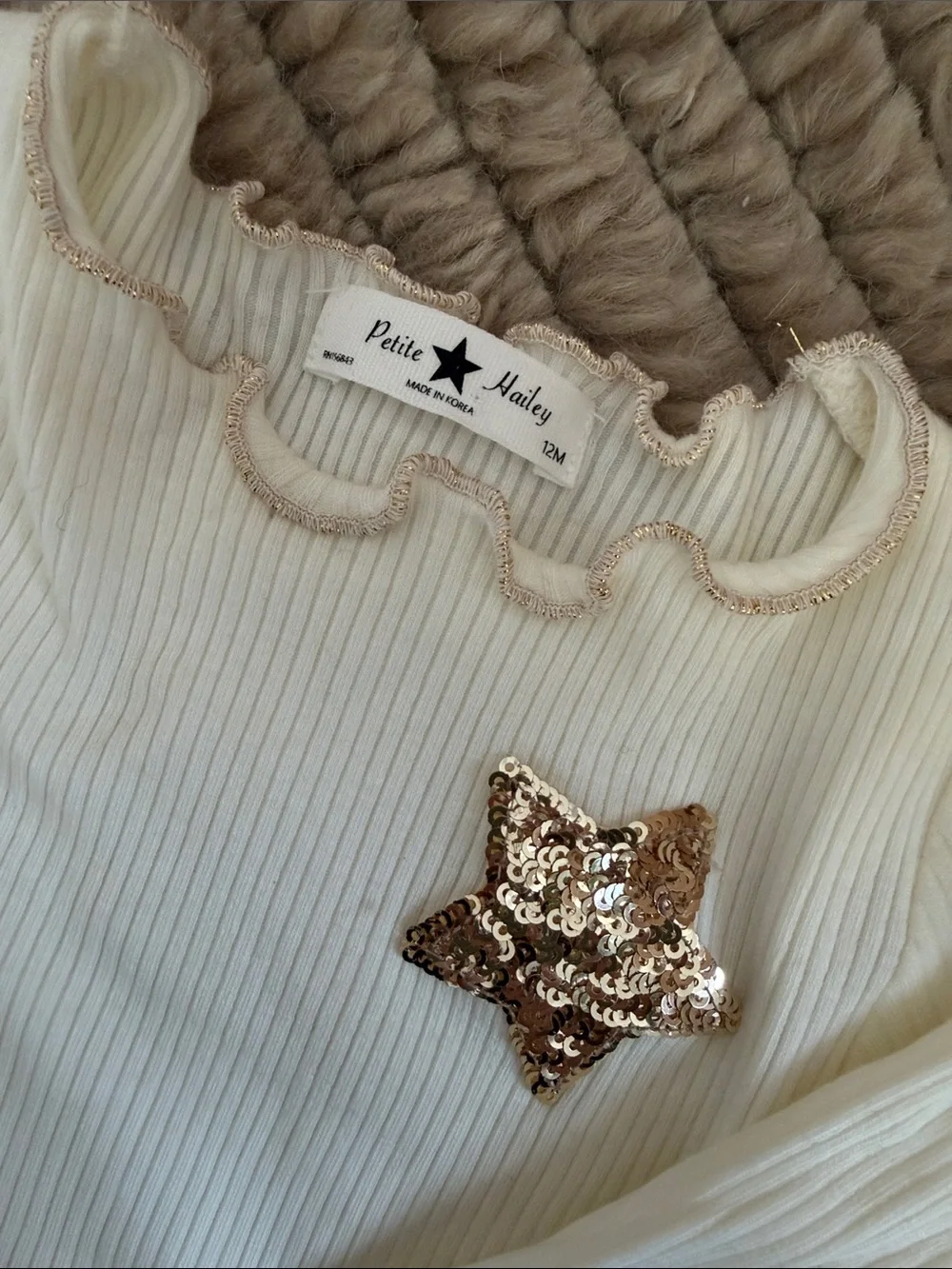 Plum Baby Cream Tulle Star Dress for Girls